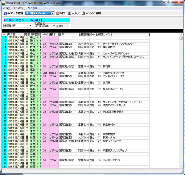 年間スケジュールViewer